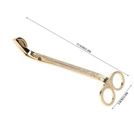 Recortadora de Mecha para Velas, Herramienta de Tijera para Recortar Mechas de Acero Patrón Exquisito Inoxidable Pulido en Velas para Cortar Mechas Gastadas 6.9 * 2.3in(Oro)