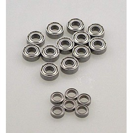 Carson 500904059 Ball Bearing Kit M-06/M-05 Chassis (18) Replacement Part, Model Building, Accessories for RC Vehicle/Remote Controlled Car, Tuning Parts, Grey