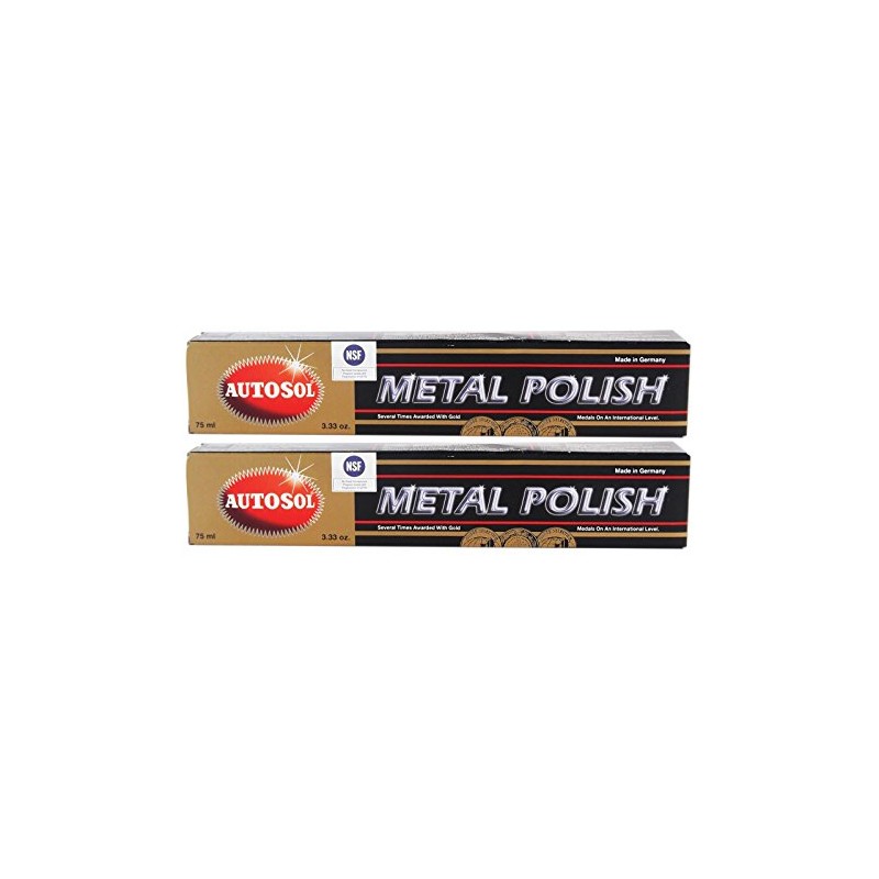 2x 75ML AUTOSOL MetalPolish Alu Metall Chrom Politur Polierpaste EDEL