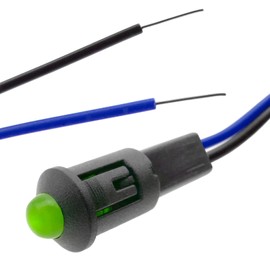 BeMatik - Pilot LED Licht 8mm 220VAC Leuchtmelder grün Farbe 10-Pack