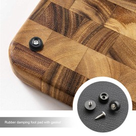 eMagTech Pack of 60 Rubber Feet 11 x 9 x 6 mm with 60 Stainless Steel Screws for Cutting Boards, Furniture, Instruments, Testing Equipment etc.