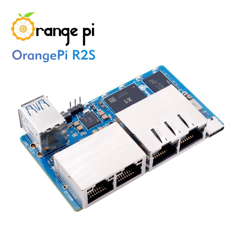Orange Pi R2S 4GB RAM LPDDR4X with 8GB eMMC Flash