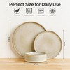 AmorArc Ceramic Dinnerware Sets, Handmade Reactive Glaze Stoneware Plates and