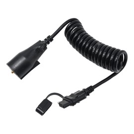 Anxingo 8ft 7 Way Blade to 4 Way Flat Trailer Adapter Coiled Wiring Harness Male 18AWG