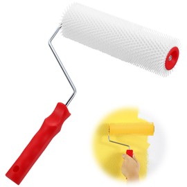 BieMian Spiked Roller Self Levelling Tools, 230mm Spiked Roller with 15mm Teeth, Flooring Aeration Roller Brush Screeding Compound Tools(9 Inch, Teeth 3/5 Inch)