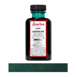 Angelus Tinte de piel flexible para zapatos, botas, bolsos, manualidades, muebles y más jade 3 onzas