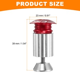HARFINGTON 2 Pair Bike Handlebar End Plugs Aluminum Bar End Caps 18-20mm Adjustment Expanding Locking with Screw for MTB Road BMX Fixed Gear Bike, Red
