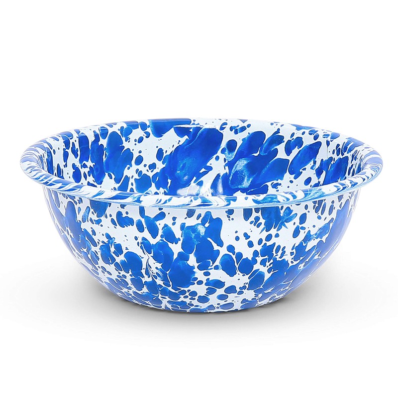 Enamelware Starter Set, 16 piece, Blue/White Splatter