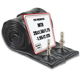 Bottari Set mit 2 Schläuchen MTB 26 x 1.50/1.75-1.95/2.125 – Ventil Italia 40 mm – 26 Zoll – strapazierfähiges Gummi – pannensicher