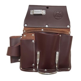 Zeluga 20-233 11 Pocket Pro Leather for Right Hand Drywall Pouch, Cherry