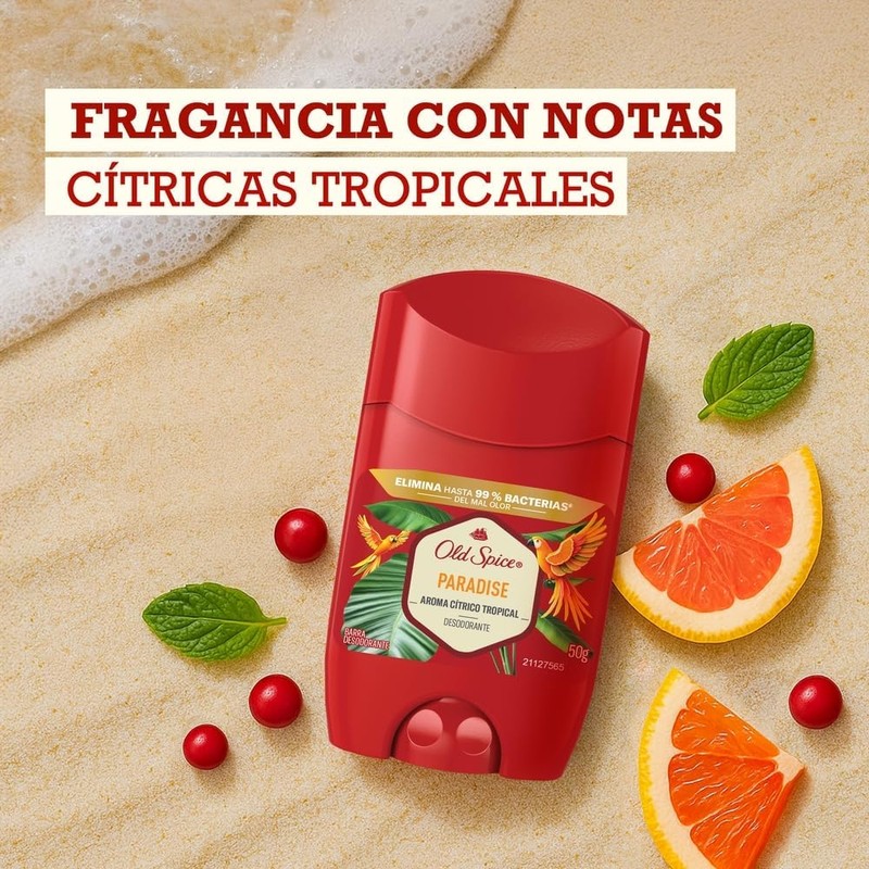 Old Spice Desodorante en Barra para hombre Paradise 50 g