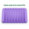 2pcs Self Draining Soap Holder Rack, Advanced Silicone Soap Dish