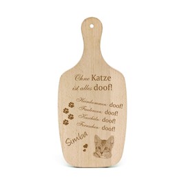 Dekolando Cat Decoration Sign "Alles Doof" (Egyptian Mau Cat)