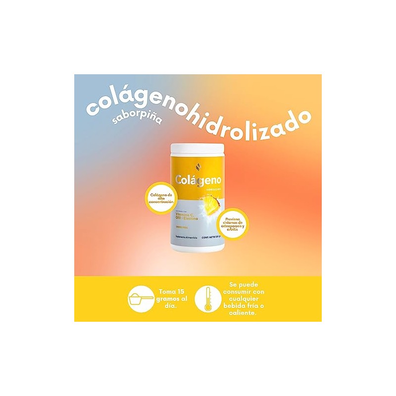 Videm Colágeno Hidrolizado en Polvo 500g Sabor Piña