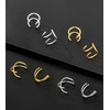 Tornito 4-10 Pairs Stainless Steel Ear Cuff Helix Cartilage Clip