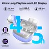 Bluetooth Headphones, Wireless Bluetooth 5.4, In-Ear Headphones with ENC Noise