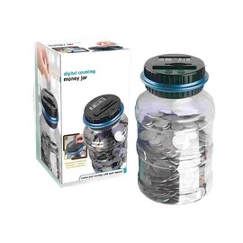 Coin Counting Jar with LCD Display, Automatic Counting Coin Jar, Coin Storage Jar, Home Decor Supplies, Gift for Boys & Girls