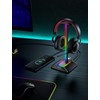 New bee RGB Headphone Stand with 1 USB-C Charging Port