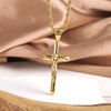ALEXCRAFT Gold Plated Cross Necklace for Men Gold Cross Necklaces