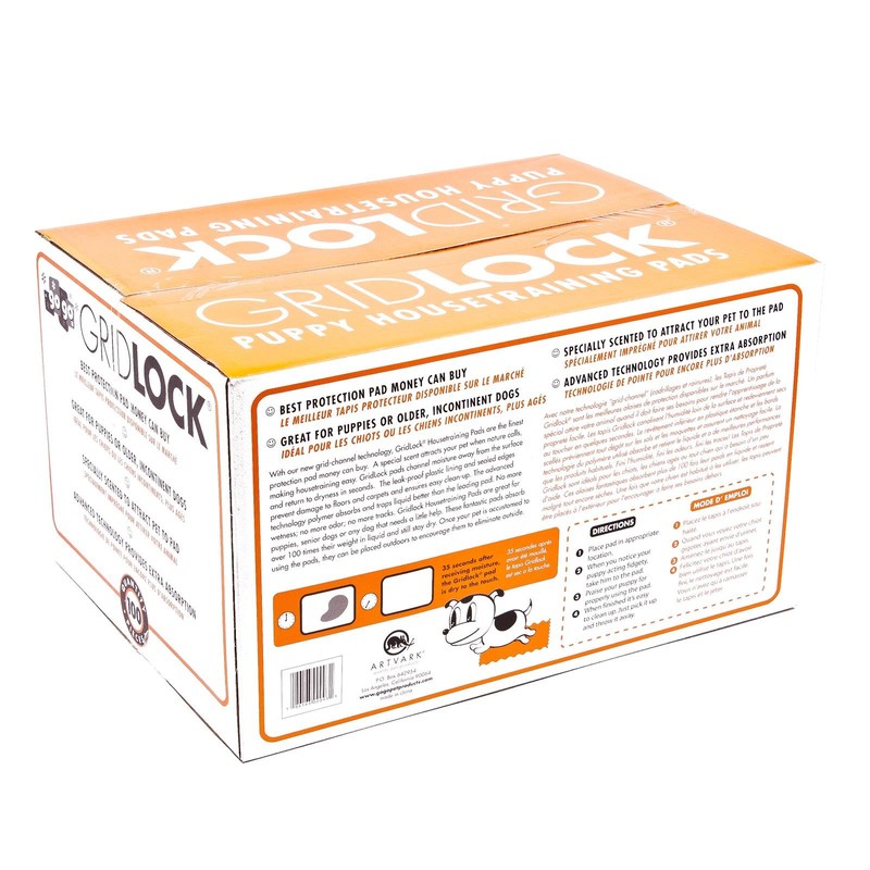 GridLock Housebreaking 24" x 24" Pet Training Wee Wee Pads