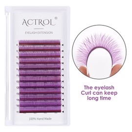 ACTROL YY Eyelashes Extension Lashes Purple C Curl 0.07mm 8-15mm Mixed Y Lash Volume Extension Easy Fans Y Shaped Premade Soft Eyelashes Supply