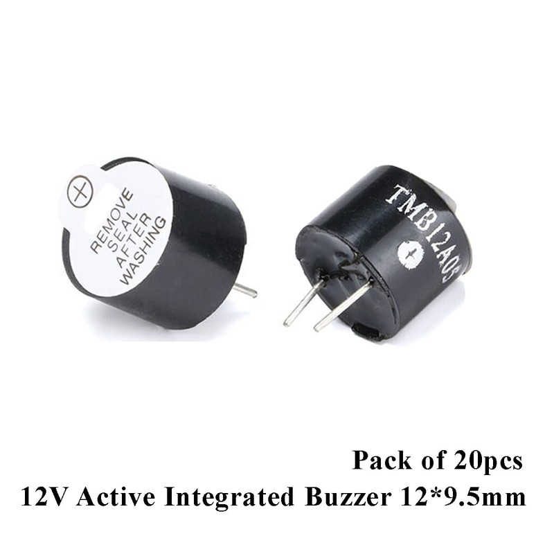 Hailege 20pcs 12V Integrated Active Buzzer Alarm Speaker Electromagnetic Buzzer
