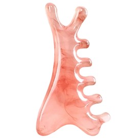 4-in-1 Multi-Purpose Massage, No Burrs, No Corners, Less Friction Force When In Contact With Face Skin, Difficult To Cause Redness And Tensions, For Scalp, Face & Body (Amber, Pink)