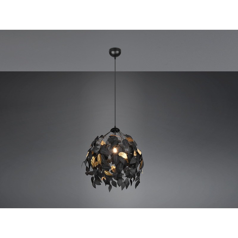 LED Pendant Light Dimmable Lampshade Diameter 38 cm Leaves Design