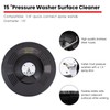 Donext 15" Pressure Washer Surface Cleaner, Concrete Cleaner Stainless Steel