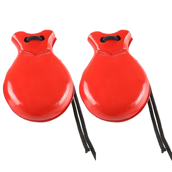 ZHOUSUFEN 2 Pcs Traditional Flamenco Castanets Spanish Castanets with String