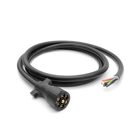 High Soar 8 ft Heavy Duty 7 Way Plug Inline Trailer Cord Trailer Connector Cable Wiring Harness Weatherproof Corrosion Resistant for Campers Caravans RV Food Vans