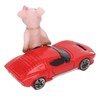 Pig Statue UV Resistant Coating Handcraft Resin Pig Figurine Red