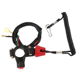 Fayelume Dc 12v Mud Motor, Boat Kill Switch, 27.6 Inch Boat Kill Switch Lanyard Suitable for Most Atvs and Motorcycles