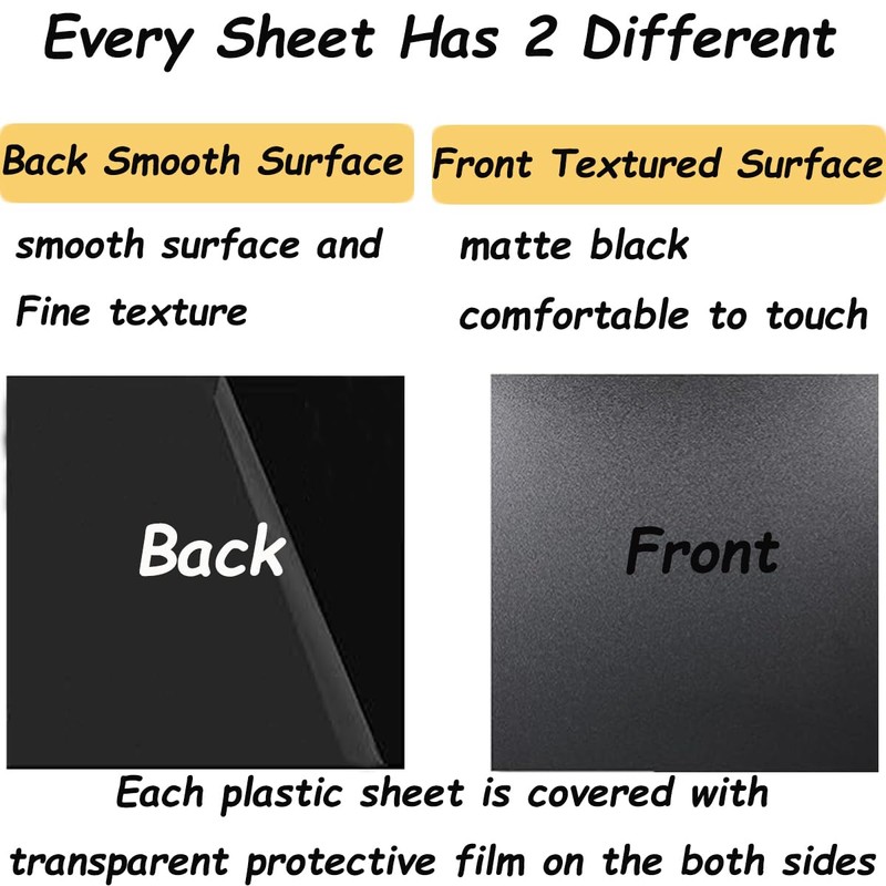 Aisetmoon ABS Plastic Sheet 12" x 12" 1/8" Thick, 3