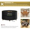 BEEWAY Garden Table Cover Round Waterproof with Air Vent, Patio
