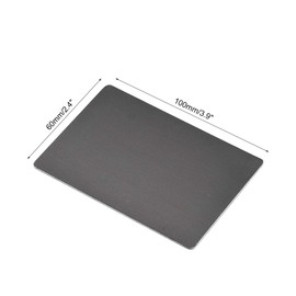 sourcing map Blank Metal Card 100x60x0.8mm Anodized Aluminum Plate for DIY Laser Printing Engraving Black