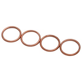Motorcycle Exhaust Pipe Gasket 4 Pieces Compatible with GSX-R1000 17-23 GSX-R1000R 17-23 GSX-S1000 17-24 GSX-S1000F 17-20 GSX-S1000S 20-22 V-Strom 800 24 KLX450R 08-09 KX450F 06-18 (38 * 46 * 4)