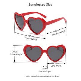 SJBNCai Kids Heart Sunglasses Cute Sunglasses for Girls Boys Age 3-10 Eyewear Outdoor Beach