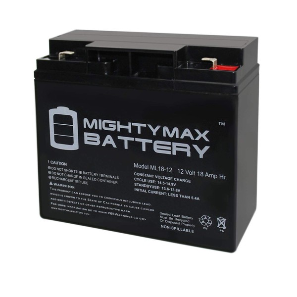 Mighty Max Battery 12V 18AH F2 SLA Replacement Battery for Power Sonic PS-12180 Brand Product