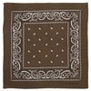 Brown Paisley Bandana - Single Piece 22x22