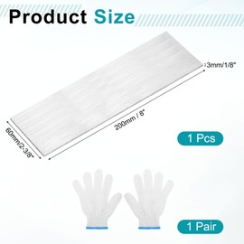 uxcell 304 Stainless Steel Flat Bar 1/8" Thickness, 2-3/8" Width, 8" Length, Brushed Finish Trim Strips Sheet for Kitchen DIY Craft Making, Silver Tone