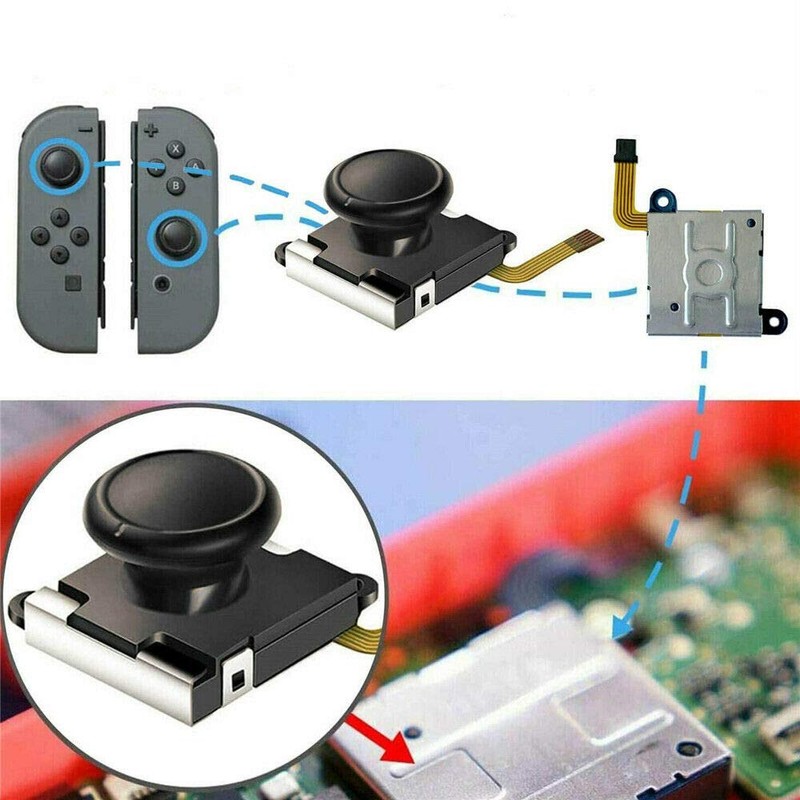 QUMOX Joycon Joystick Replacement, (4 Pack) Switch Analog Stick Parts