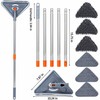Long Handle Triangle Mop – 360° Rotating Microfiber Wall &