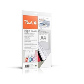Peach PB100-16 Back Cover Sheets A4 250gsm Pack of 25 High Gloss White