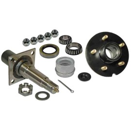 Rigid Hitch 5-Bolt On 5" Hub Assembly W/ Flanged, Tapered Spindle & Bearings (RD-350055F)