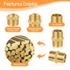 Svalor 4 Pcs 1/2" Male to 1/2" Male,Thread Brass Hex