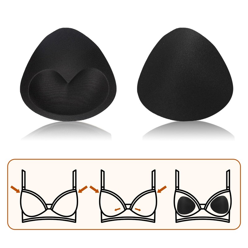 UILYNIU 3 Pairs of Bra Inserts, Bra Inserts, Removable Sports