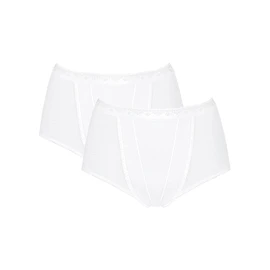 Sloggi Sloggi Women's Maxi 2 Pack Control Knickers, White, 16 UK