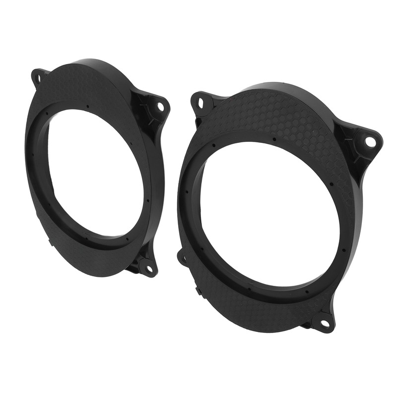 2pcs 6.5inch Black Door Speaker Adapter Spacer Rings with 2