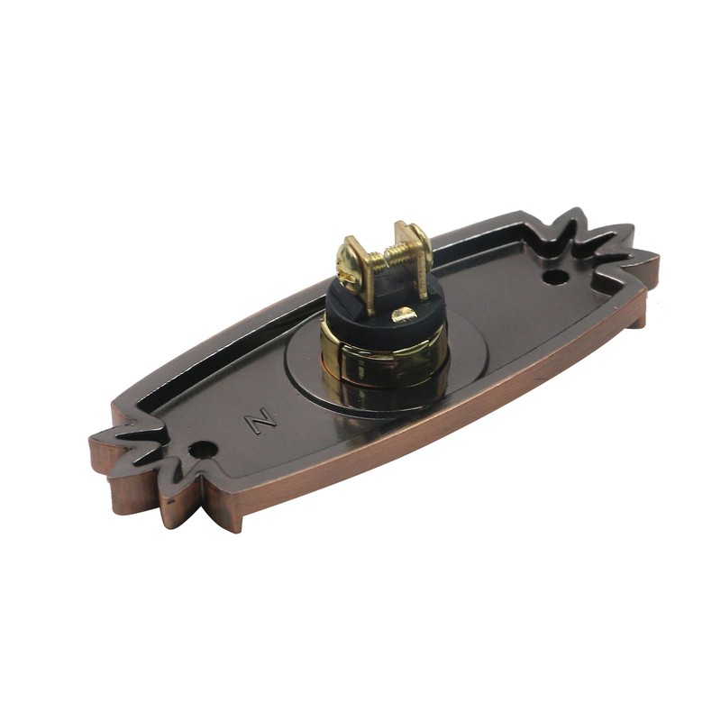 Mewutal 3.3" Heavy Duty Doorbell Push Button Red Bronze Wired